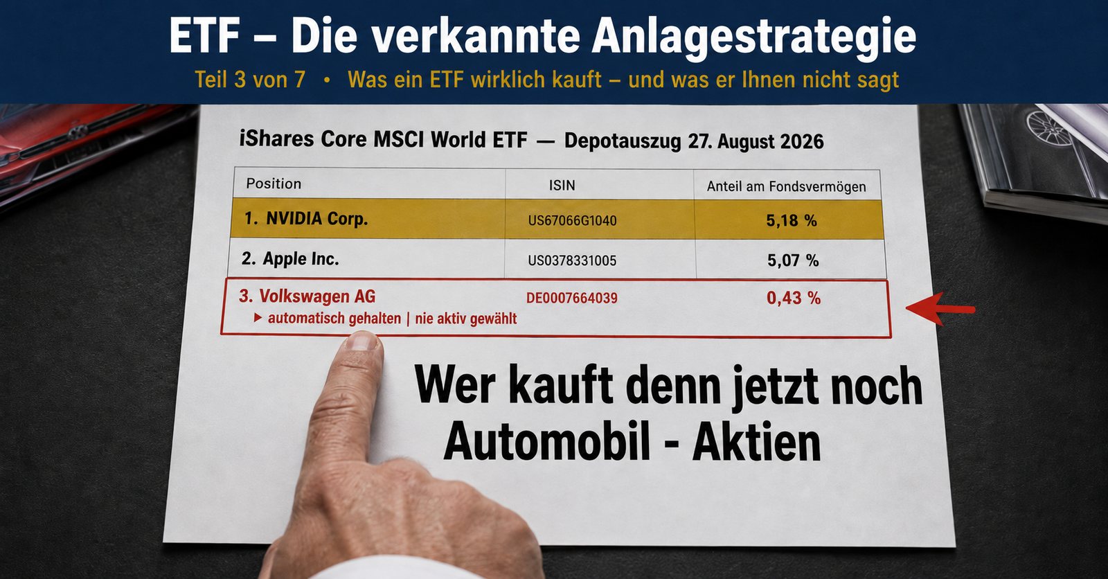 Ein ETF kauft nicht die Besten. Er kauft die Größten.